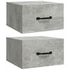vidaXL 2 db betonsz&uuml;rke falra szerelhető &eacute;jjeliszekr&eacute;ny 35x35x20 cm