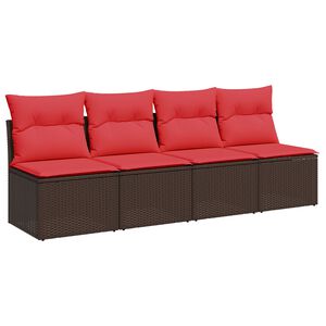 vidaXL Kerti kanap&eacute; p&aacute;rn&aacute;val Barna 220 x 62 x 69 cm polirattan