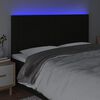 vidaXL fekete sz&ouml;vet LED-es fejt&aacute;mla 200x5x118/128 cm