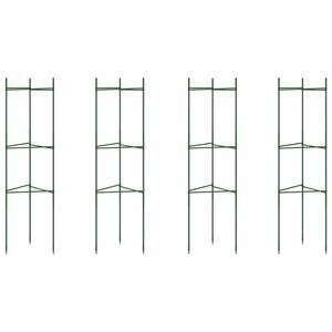vidaXL 4 db ac&eacute;l &eacute;s PP paradicsomketrec 116 cm