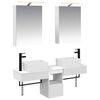 vidaXL F&uuml;rdőszobai Szekr&eacute;ny Szett 5 pcs Feh&eacute;r 50 x 14,5 x 70 cm