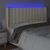 vidaXL kr&eacute;msz&iacute;nű műbőr LED-es fejt&aacute;mla 183x16x118/128 cm