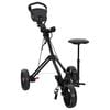vidaXL Golf Kocsi &Uuml;l&eacute;ssel Fekete 95 x 69 x 114 cm Vas