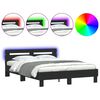 vidaXL fekete &aacute;gykeret LED-es matrac n&eacute;lk&uuml;l 150 x 200 cm