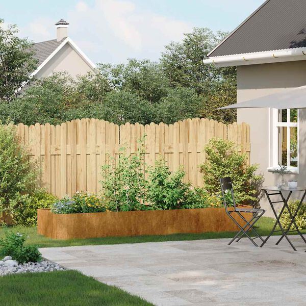 vidaXL időj&aacute;r&aacute;s&aacute;ll&oacute; ac&eacute;lb&oacute;l n&ouml;v&eacute;nytart&oacute; rozsd&aacute;s 280x80x40 cm