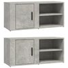 vidaXL 2 db betonsz&uuml;rke szerelt fa TV-szekr&eacute;ny 80x31,5x36 cm