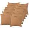 vidaXL P&aacute;rna huzat 12 pcs HOUTEN B&eacute;zs 45 x 45 cm Boucl&eacute;