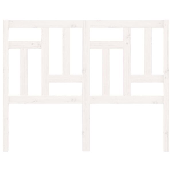 vidaXL feh&eacute;r t&ouml;m&ouml;r fenyőfa &aacute;gyfejt&aacute;mla 125,5 x 4 x 100 cm