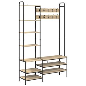 vidaXL Kab&aacute;t&aacute;llv&aacute;ny cipőpaddal Sonoma T&ouml;lgy 120,5 x 34 x 190 cm
