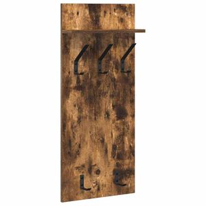 vidaXL Fali Kab&aacute;thorog Falra szerelhető F&uuml;st&ouml;lt t&ouml;lgy 40 x 10 x 90 cm