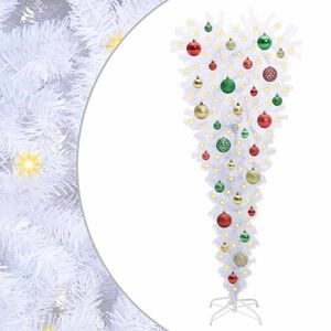 vidaXL Mű kar&aacute;csonyfa 150 LED-del &aacute;llv&aacute;nnyal Feh&eacute;r 120 cm PVC &eacute;s Ac&eacute;l