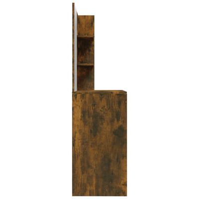 vidaXL füstös tölgyszínű fésülködőasztal tükörrel 74,5 x 40 x 141 cm