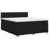vidaXL Boxspring &aacute;gy matraccal fejt&aacute;ml&aacute;val Fekete 140 x 190 cm Sz&ouml;vet