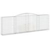 vidaXL 4 db íves horganyzott vas gabion kosár 400x30x120/140 cm