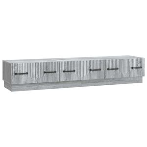 vidaXL TV szekr&eacute;ny fi&oacute;kkal Sz&uuml;rke Sonoma 147 x 34,5 x 27 cm Szerelt Fa