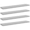 vidaXL 4 db betonsz&uuml;rke MDF lebegő fali polc 120 x 23,5 x 3,8 cm
