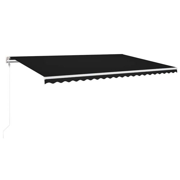 vidaXL antracitsz&uuml;rke sz&eacute;l&eacute;rz&eacute;kelős &eacute;s LED-es napellenző 500x300 cm