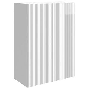 vidaXL Fali szekr&eacute;ny Magasf&eacute;nyű Feh&eacute;r 66 x 34,5 x 90 cm Szerelt Fa