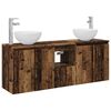 vidaXL F&uuml;rdőszobai Szekr&eacute;ny Szett 3 db Antik Fa 49,5 x 35 x 63 cm