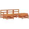 vidaXL Kerti lounge szett 6 pcs Viaszbarna T&ouml;m&ouml;r fenyő