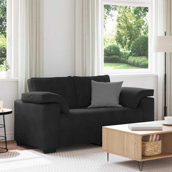 vidaXL fekete b&aacute;rsony loveseat kanap&eacute; 160x77x82 cm