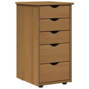vidaXL Cabinet 34 x 39 x 61,5 cm T&ouml;m&ouml;r fenyőfa M&eacute;z barna