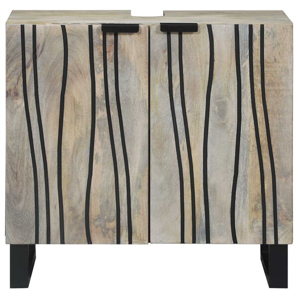 vidaXL F&uuml;rdőszobai mosd&oacute;szekr&eacute;ny ajt&oacute;val Feh&eacute;r 62 x 33 x 58 cm Faanyag