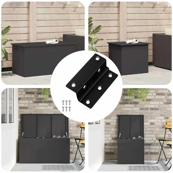 vidaXL Zsan&eacute;r 537 pcs Fekete 38 x 17 x 60 mm Vas