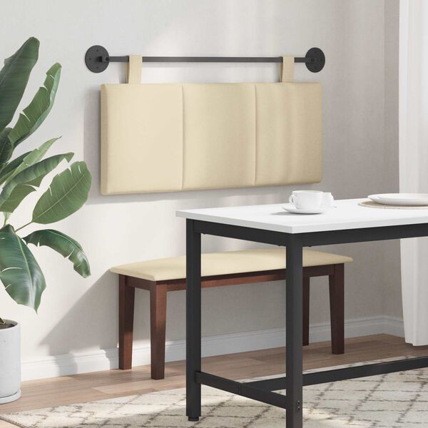 vidaXL Fali Fejt&aacute;mla Falra szerelhető Kr&eacute;m 110 x 55 x 5 cm sz&ouml;vet