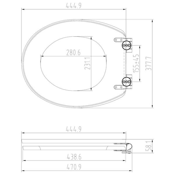 RIDDER Tampa term&eacute;szetes bambusz l&aacute;gyan csuk&oacute;d&oacute; WC-&uuml;lőke