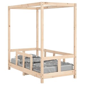 vidaXL t&ouml;m&ouml;r fenyőfa gyerek&aacute;gykeret 70 x 140 cm