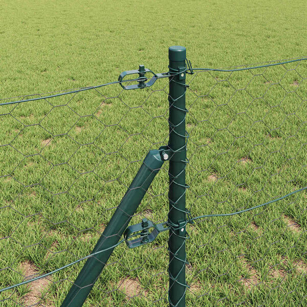 vidaXL Ker&iacute;t&eacute;soszlop Sz&uuml;rke 50 x 0,6 m (50 mm h&aacute;l&oacute;) Ac&eacute;l &eacute;s PVC