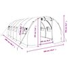 vidaXL fehér acélvázas melegház 18 m² 6 x 3 x 2 m