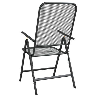 vidaXL 4 db antracitszürke expandált fém összecsukható kerti szék