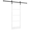 vidaXL Cs&uacute;sz&oacute; ajt&oacute; ORKDAL Feh&eacute;r 83 x 202 cm T&ouml;m&ouml;r fenyőfa &eacute;s &uuml;veg