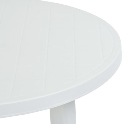 vidaXL fehér műanyag kerti asztal 89 cm