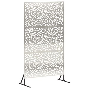 vidaXL Mag&aacute;nszf&eacute;ra K&eacute;pernyő 100 x 50 x 180 cm Rozsdamentes Ac&eacute;l Ez&uuml;st