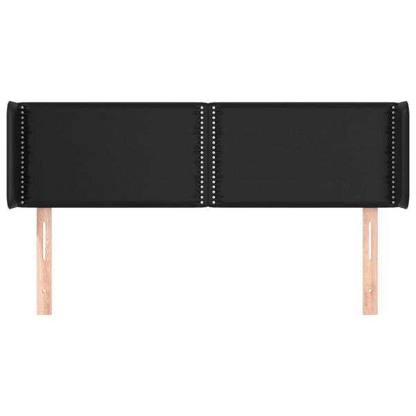 vidaXL fekete műbőr sz&aacute;rnyas fejt&aacute;mla 147x16x78/88 cm