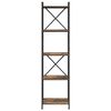 vidaXL K&ouml;nyvespolc F&uuml;st&ouml;lt t&ouml;lgy 40 x 30 x 155 cm Faanyag