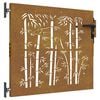vidaXL bambuszmint&aacute;s corten ac&eacute;l kerti kapu 85 x 100 cm
