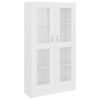 vidaXL feh&eacute;r szerelt fa vitrinszekr&eacute;ny 82,5 x 30,5 x 150 cm