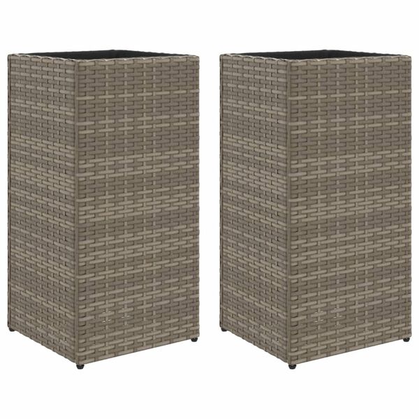 vidaXL 2 db sz&uuml;rke polyrattan kerti &uuml;ltetől&aacute;da 30x30x60 cm