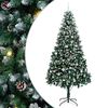 vidaXL Mű kar&aacute;csonyfa 300 LED-del Z&ouml;ld 240 cm PVC &eacute;s Ac&eacute;l &eacute;s Műanyag