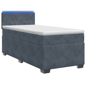 vidaXL Boxspring &aacute;gy matraccal &eacute;s LED-del S&ouml;t&eacute;tsz&uuml;rke 80 x 200 cm