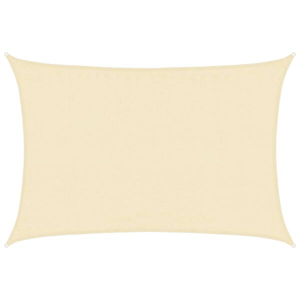 vidaXL krémszínű HDPE napvitorla 160 g/m² 3,5 x 4,5 m