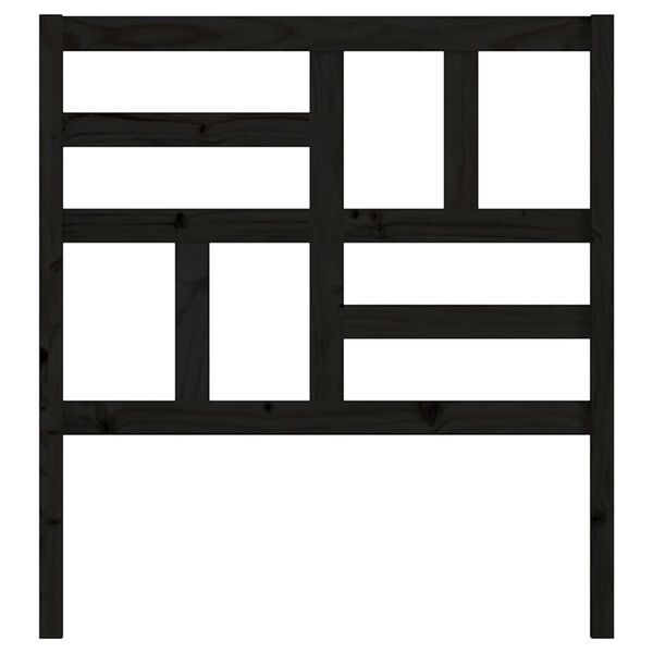 vidaXL fekete tömör fenyőfa ágyfejtámla 96 x 4 x 104 cm