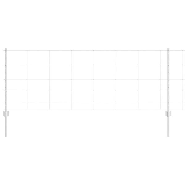 vidaXL Ker&iacute;t&eacute;s oszlopokkal Ez&uuml;st 0,8 x 50 m Ac&eacute;l
