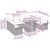 vidaXL Kerti Kanapé Szett tárolóval 10 pcs Bézs Poli rattan