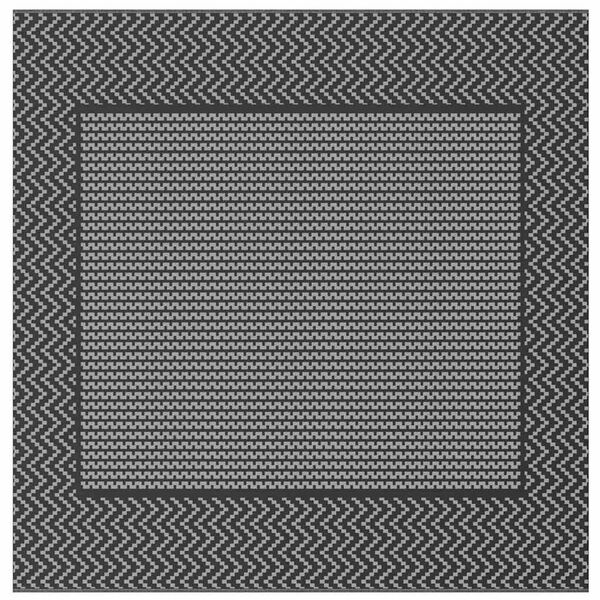 vidaXL K&uuml;lt&eacute;ri Szőnyeg ARAKIL Fekete &eacute;s sz&uuml;rke 300 x 300 cm PP