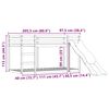 vidaXL fehér-fekete emeletes ágy csúszdával és függönnyel 90 x 200 cm